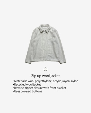 Zip up wool jacket