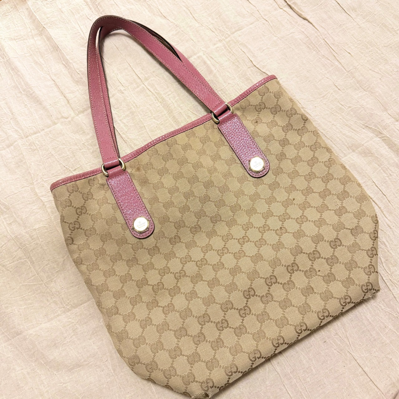 グッチ GUCCI GG柄 トートバック ベージュ ピンク | Vintage Shop 