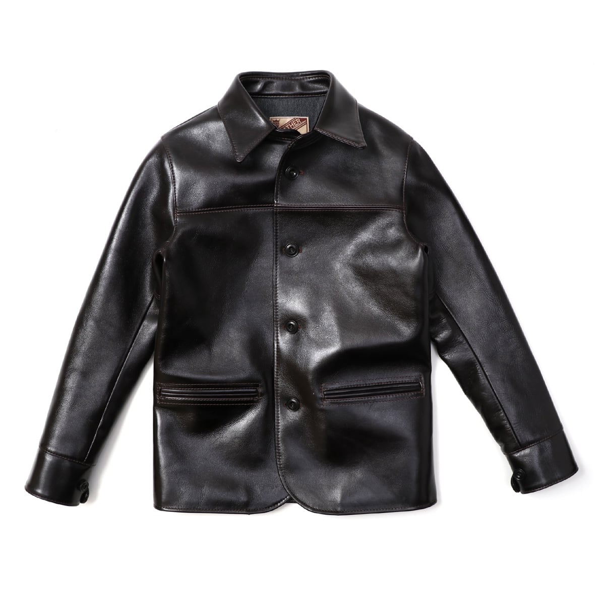 Y'2 LEATHER ワイツーレザー ANILINE STEER ROUNDED HEM CAR COAT