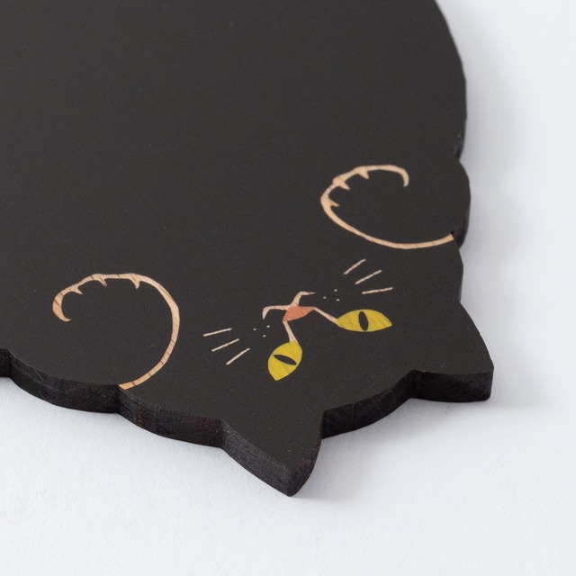 ねこまみれ 腹見せ　のあにゃん｜猫雑貨・木製コースター・ウッドプレート
