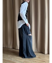 black velour sleeveless tops-5029-10