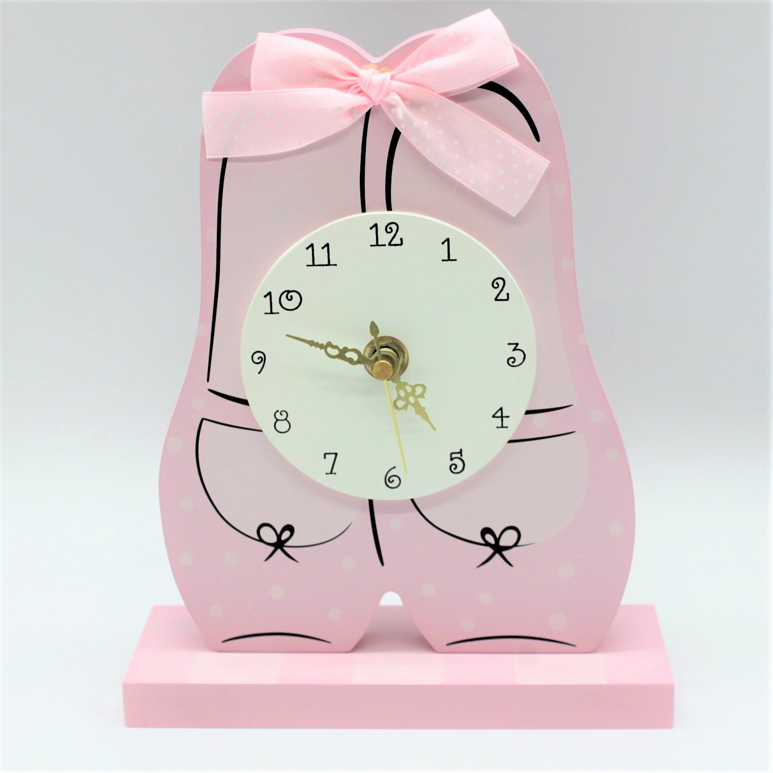 【名入れ可】ピンクシューズ置時計