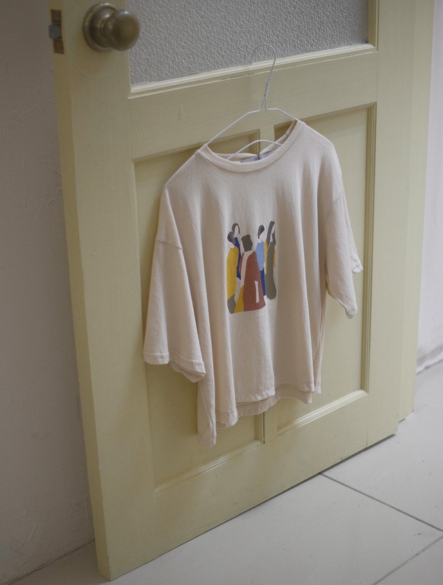 Graphic Boxy T-shirt 26 / BEIGE