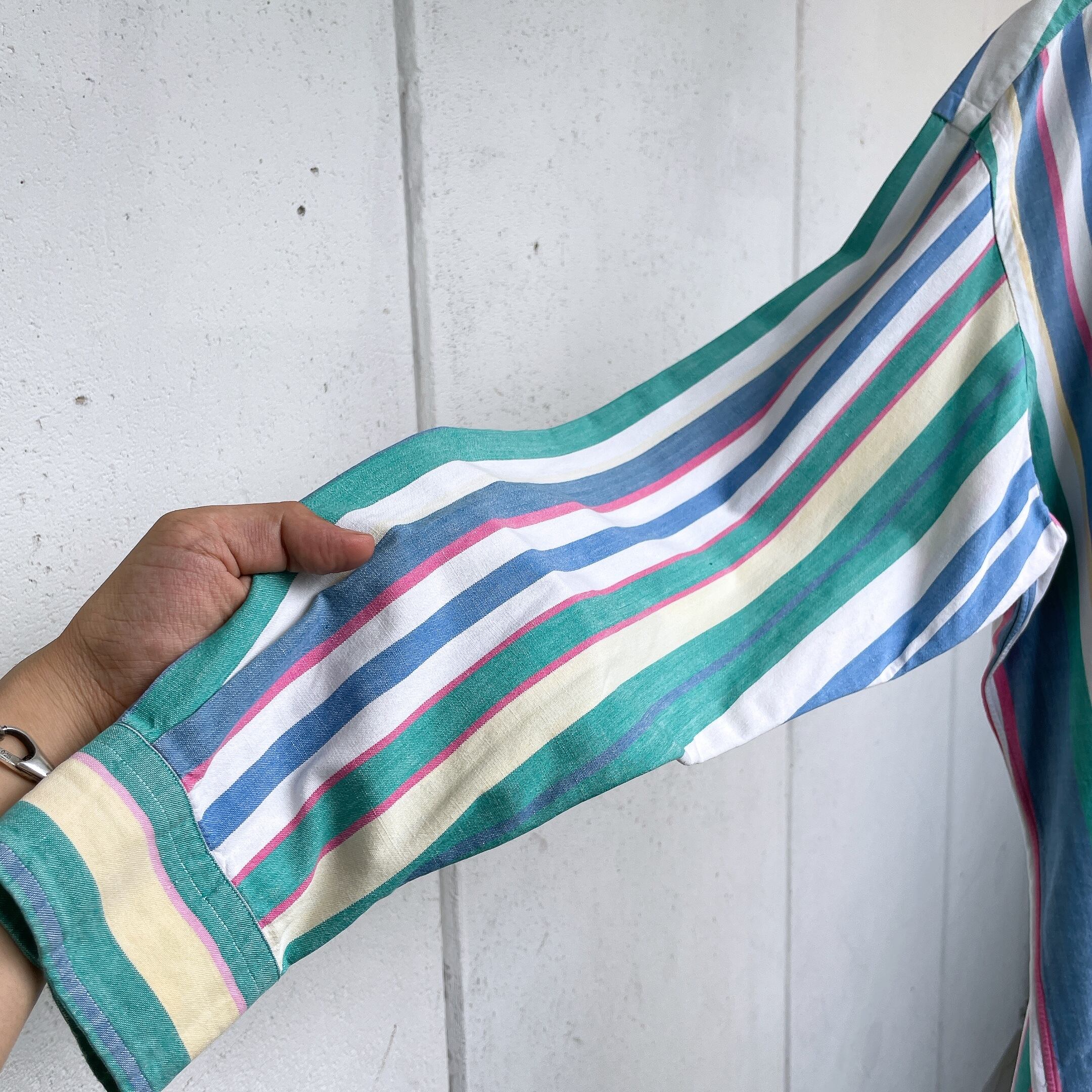 Ralph Lauren mulch pastel color cotton stripe shirt