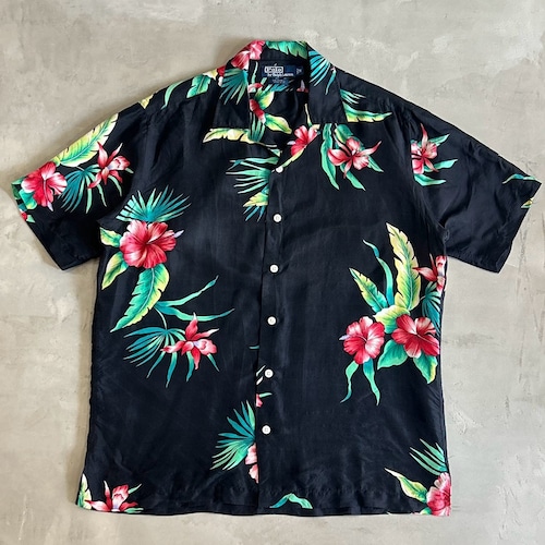 “Size M” Polo Ralph Lauren “CALDWELL” 100% Silk Hawaiian Shirt