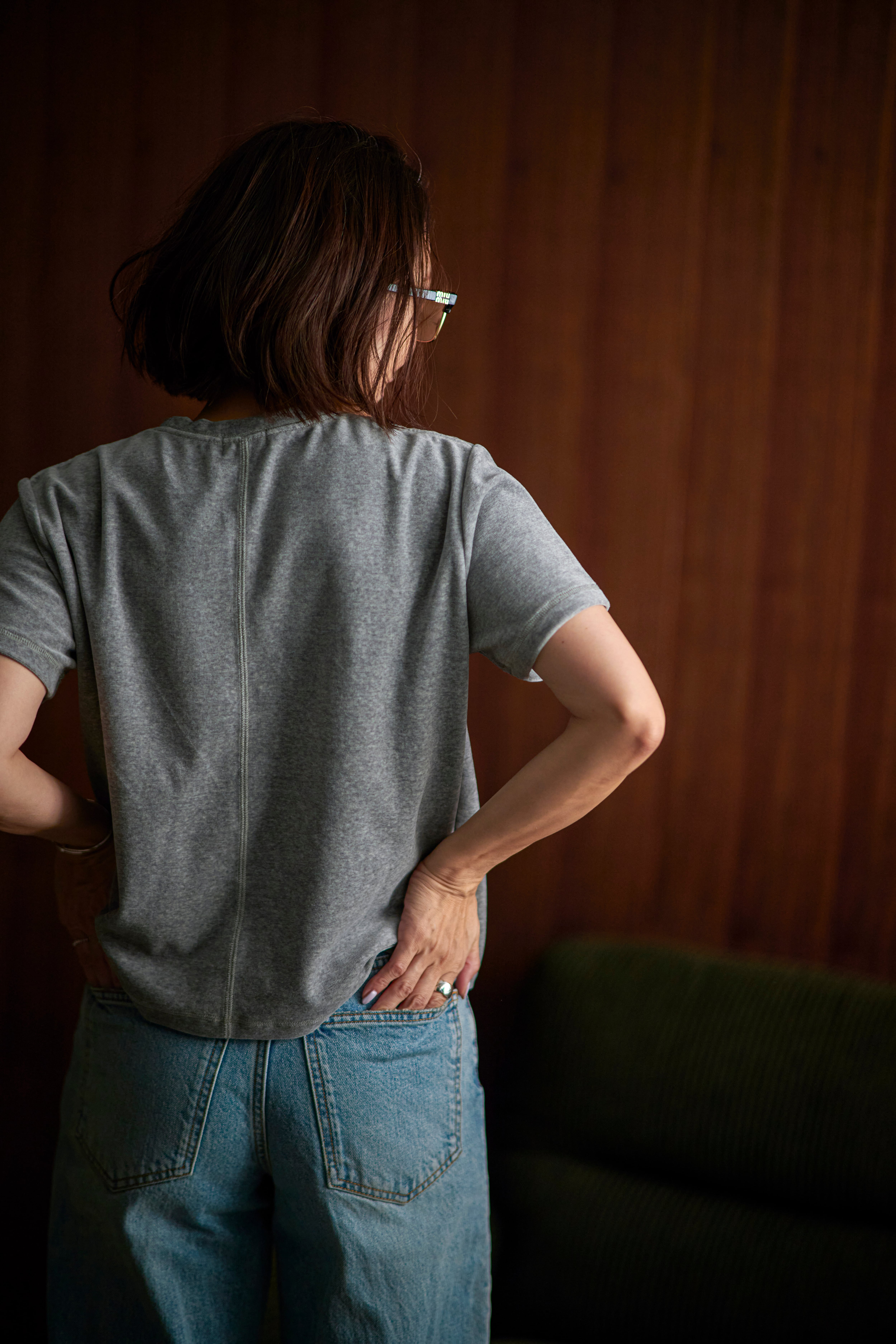 velour simple comfortable Tee(3色） | meravel