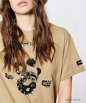 COOLAブルドッグプリントベーシックTシャツ (BEIGE) CQ-49004