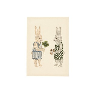 CORAL&TUSK [Good Luck Bunnies Card] うさぎとラッキーチャーム グリーティングカード(コーラル・アンド・タスク)