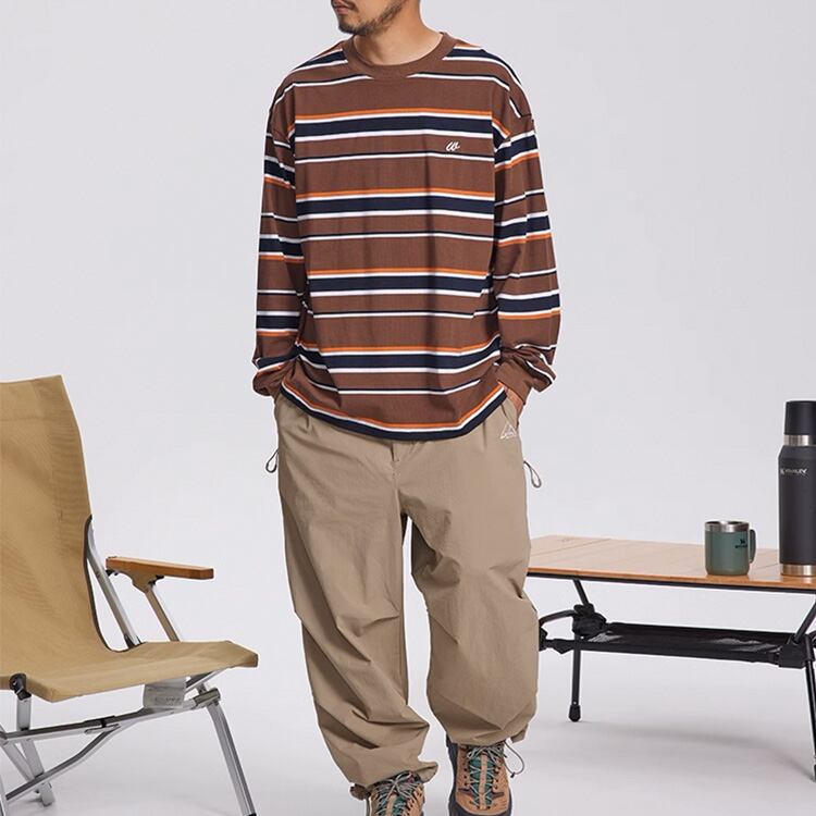 ★RETRO STRIPED BOTTLING SHIRT TOP　　　A0710