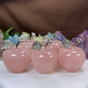 5個セット♪とっても可愛い☆ローズクォーツりんごさん♪