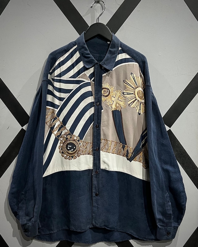 【X VINTAGE】Luxury Design Vintage Loose L/S Shirt