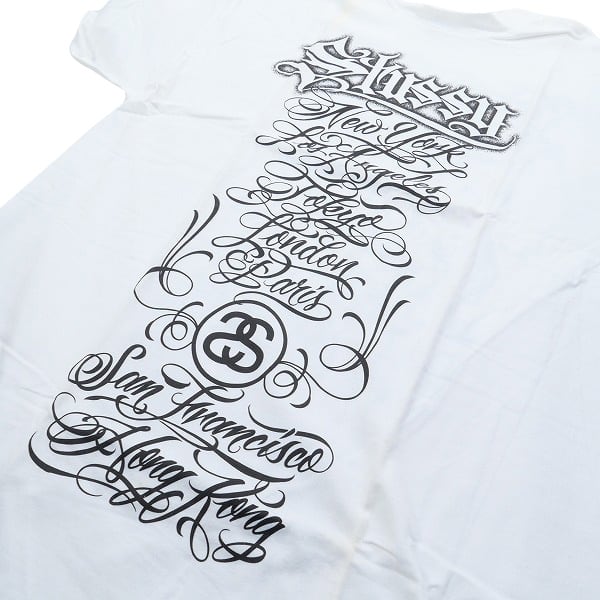 STUSSY ステューシー ×Mr Cartoon ミスターカートゥーン WORLD TOUR T ...