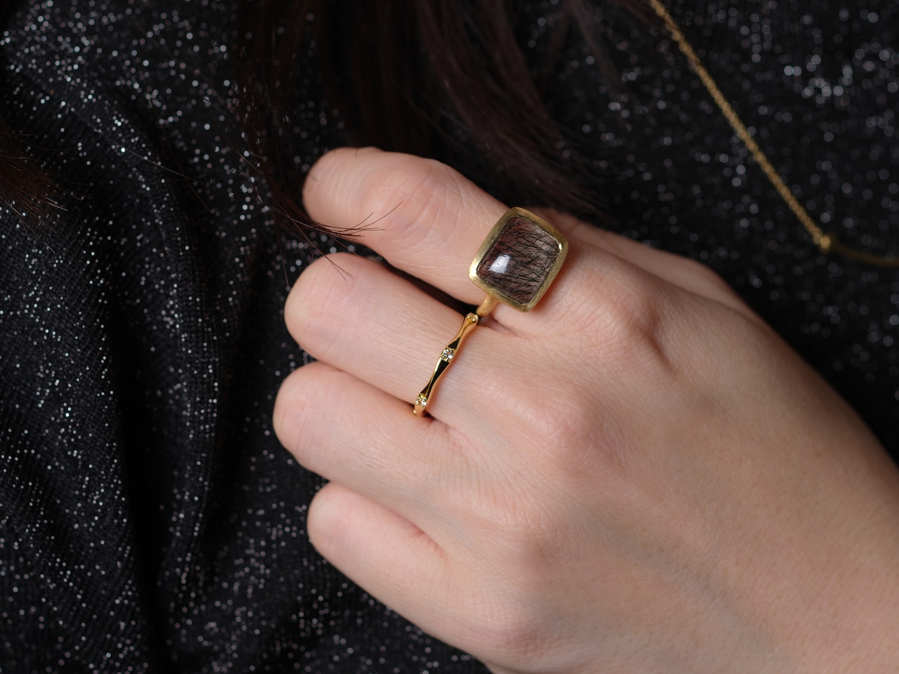 【価格改定】S925 SIMPLE STONE TWISTED ETERNITY RING