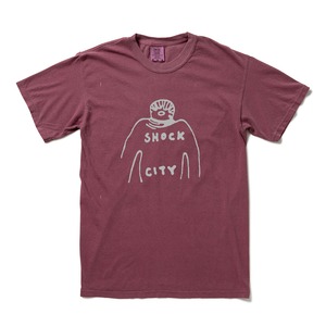 SHOCK CITY logo T-shirts(berry)