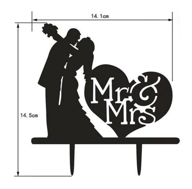 ケーキトッパー「Mr & Mrs」　⑥