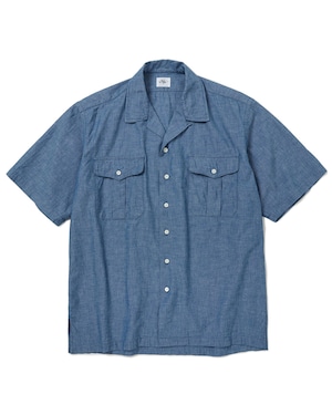 Just Right “Chambray Camp Shirt” Blue