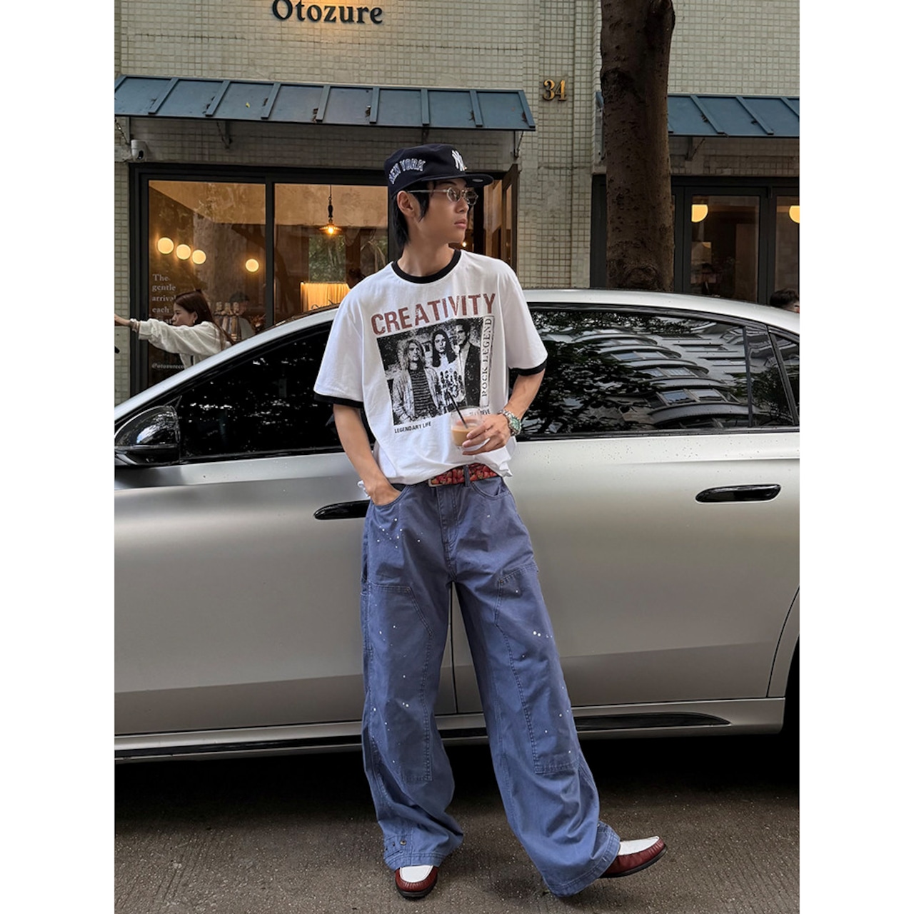 VINTAGE ストリート バンドキャラクタープリントTシャツ T2169