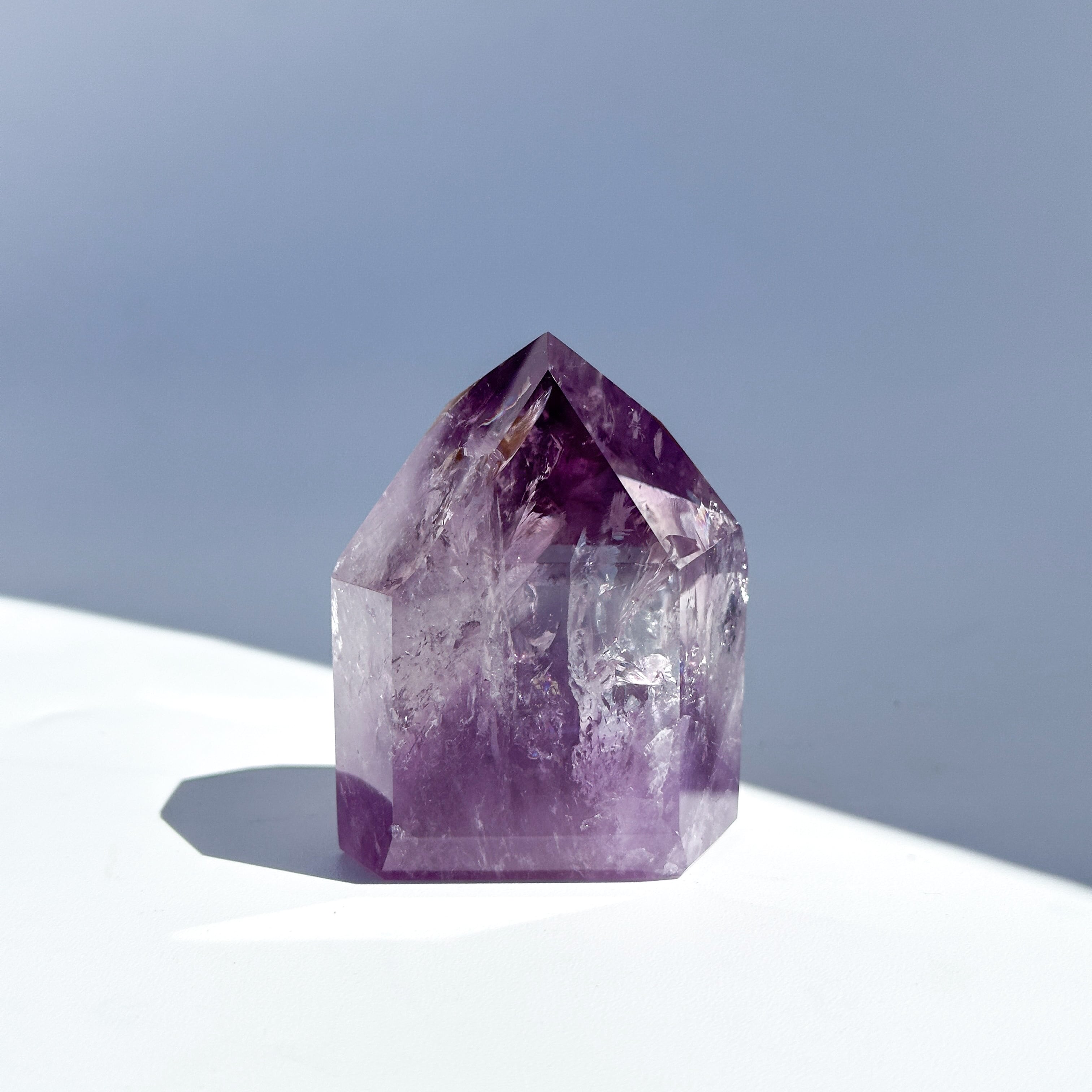 【高品質】バイーア産ファントムアメジスト タワー64◇ Phantom Amethyst ◇天然石・鉱物・パワーストーン・インテリア