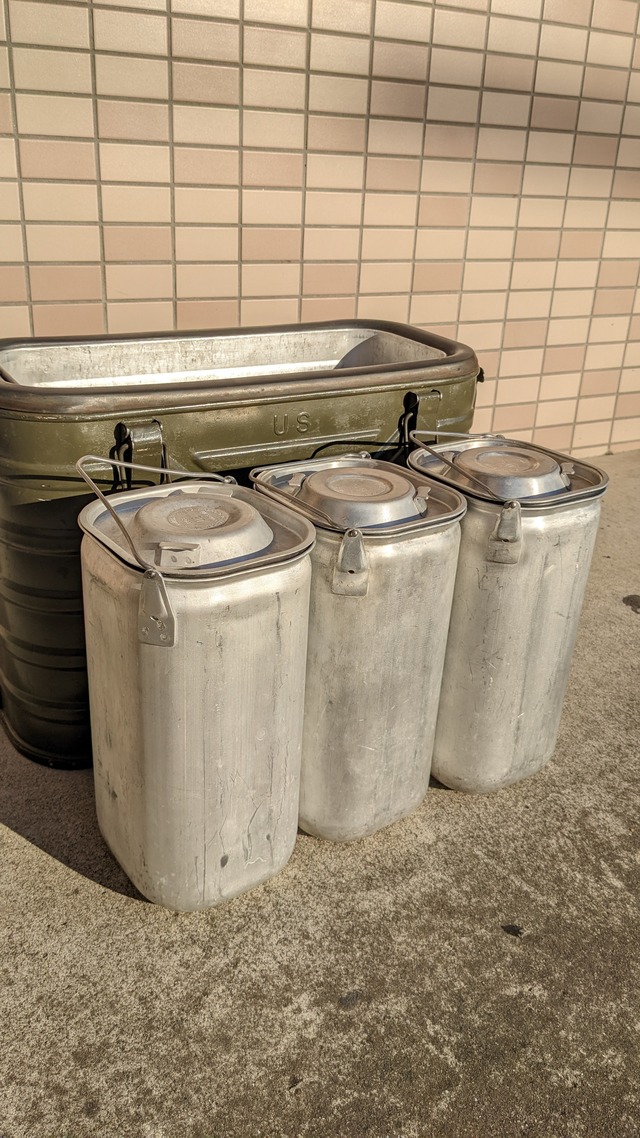 MINT!! 1962 Vintage Military Food Container Metal Cooler Box USA ビンテージ