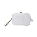 LEATHER PATCH LOGO POUCH [サイズ: F (AGDUUPU06WHF)] [カラー: WHITE]