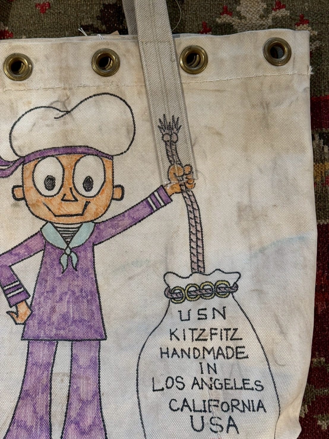 KITZFITZ VINTAGE FABRIC REMAKE BAG | vintage clothing twoface