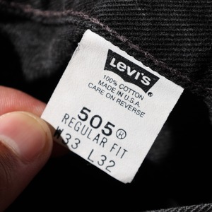 美品 33×32 505-0260 USA 01年 Levi’s サルファーブラックデニムパンツ リーバイス
