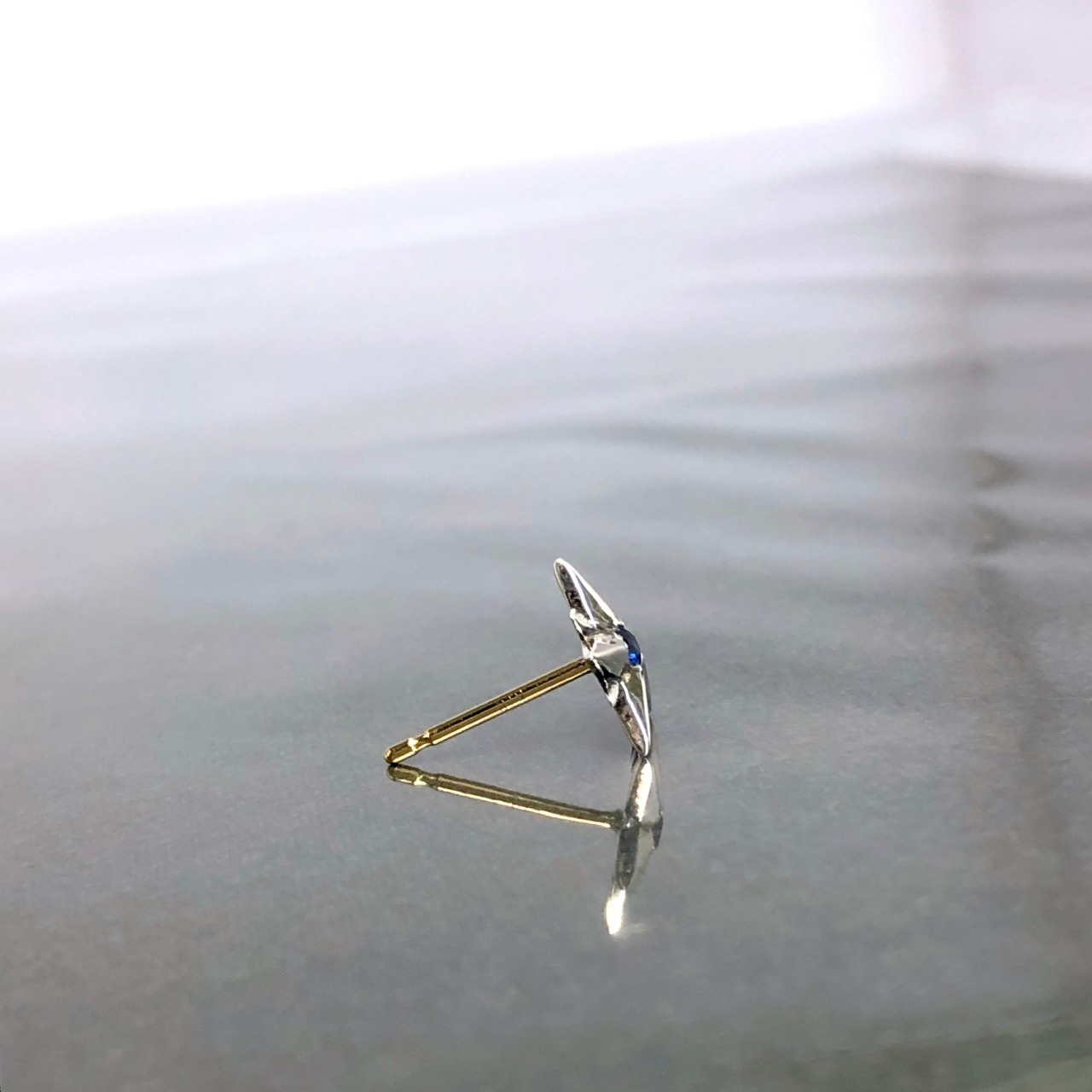 10P STAR STUD with SAPPHIRE / 10ピークス スターピアス・サファイア