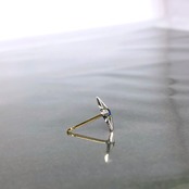 10P STAR STUD with SAPPHIRE / 10ピークス スターピアス・サファイア