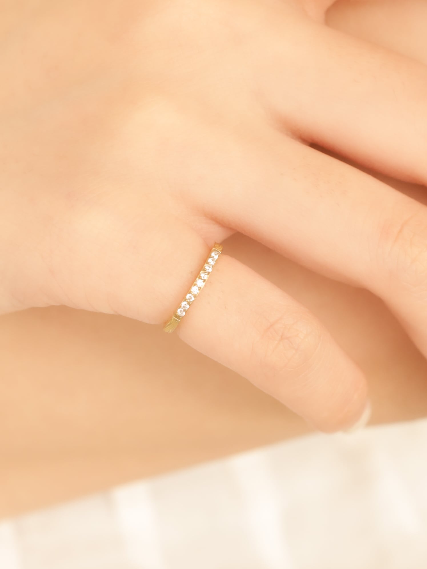 【ピンキーリング】316L hawaiian  eight zirconia ring  #r22