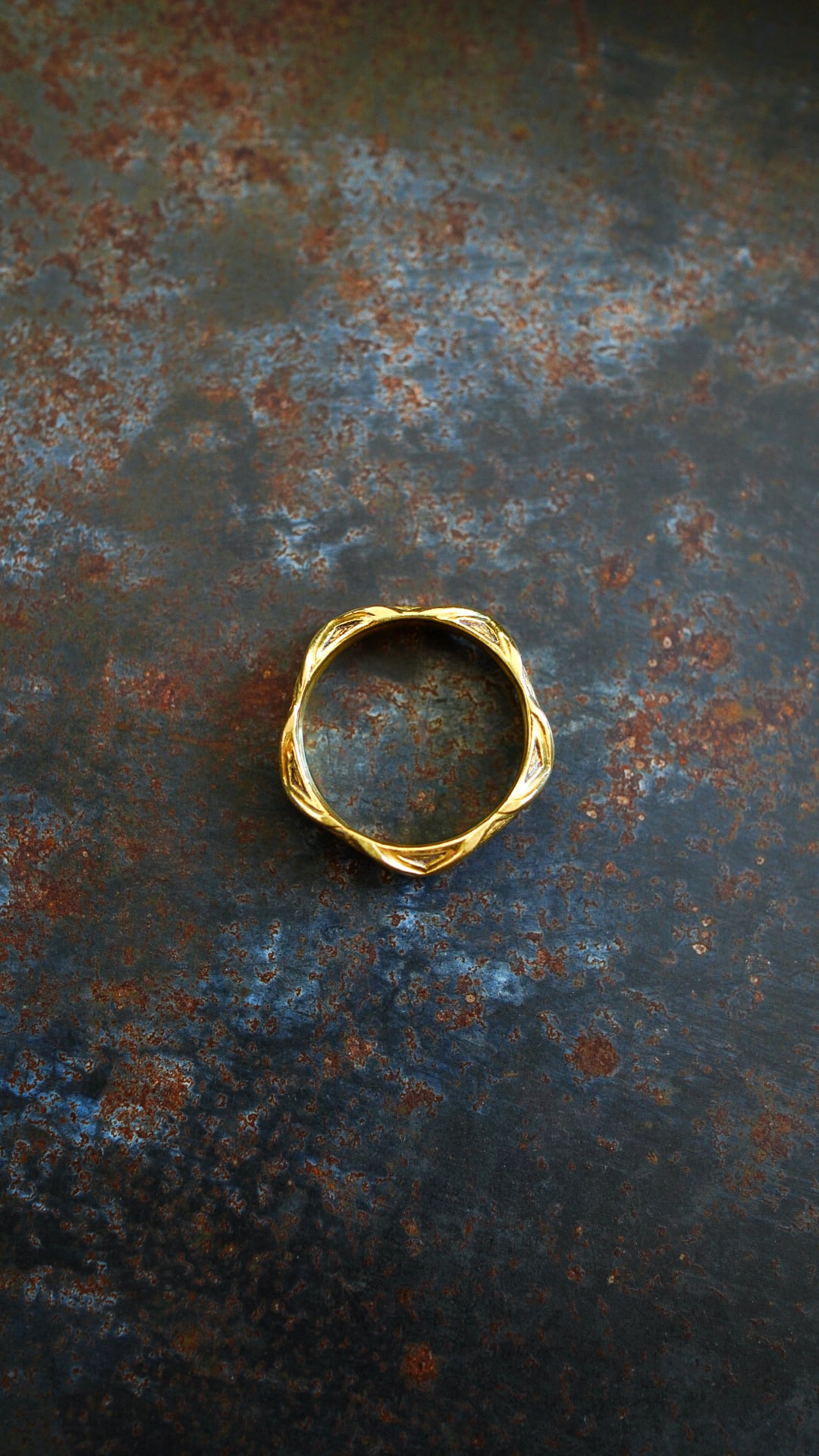 VINTAGE】TIFFANY&Co. ティファニー イエロー ゴールド テクスチャード