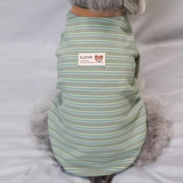 ストライプペットTシャツ【sam007】