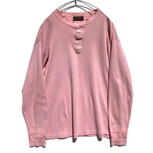 [Eddie Bauer] Vintage Henry Neck L / S Cut-and-sew Tops [1970s-] Vintage H / N T-Shirt