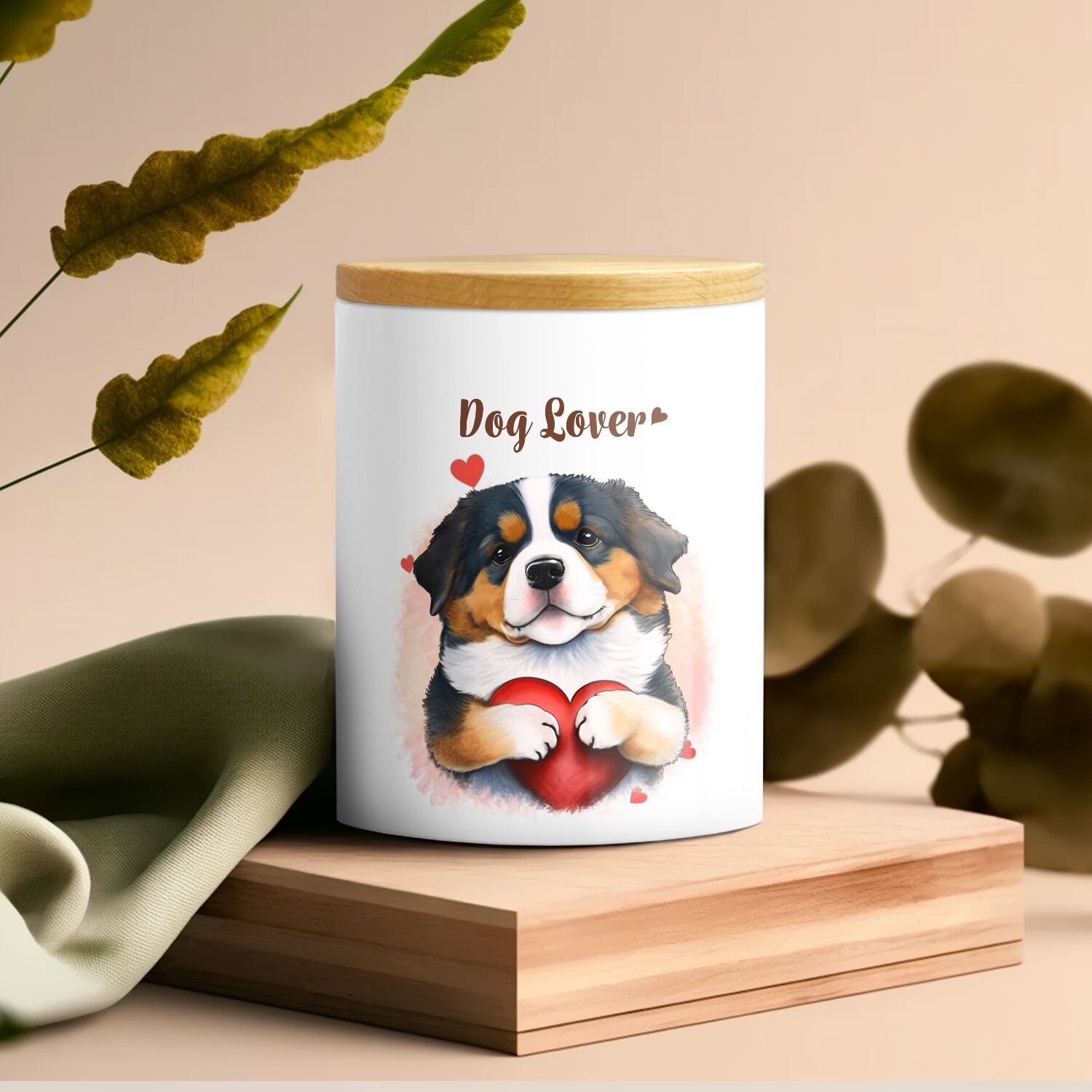 キュンです バーニーズマウンテン 】 キャニスター 保存容器 お家用