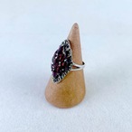 シルバーリング　菱形ガーネット　15号　大ぶりリング　 19acd24-3