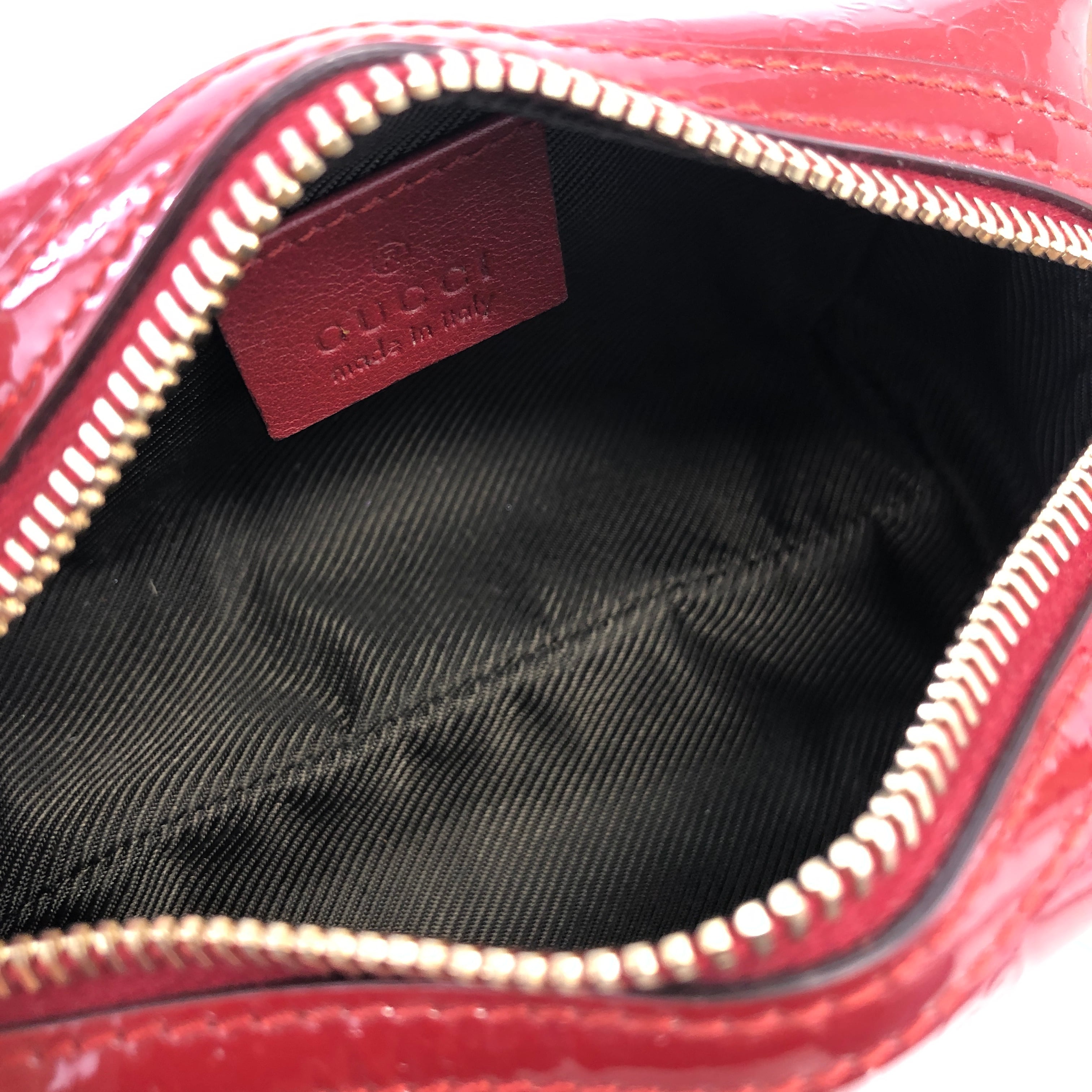 GUCCI グッチ GG柄 エナメル ポーチ ハート ボルドー vintage