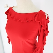 社交ダンス 衣装 ラテン 上下セット ツーピース パーティ衣装 レディース オールシーズン レッド系 赤 無地 SEKINE セキネ 派手 目立つ 伸縮性 ぴったりフィット おしゃれ デザイン ファッション パーティーイベント 舞台衣装 ダンス練習 目を引く 明るい色合い 楽器演奏用 パフォーマンス 衣裳 афлатун パーティーコーデ セクシーシルエット オールシーズン使用