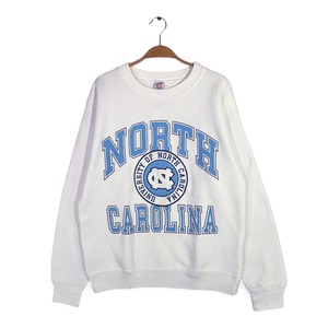 90s SOFFE HEAVY SWEATS USA製 ヴィンテージ スウェット カレッジ 3段プリント ホワイト サイズL 古着 CF1020