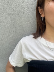 ボールミニフープピアス