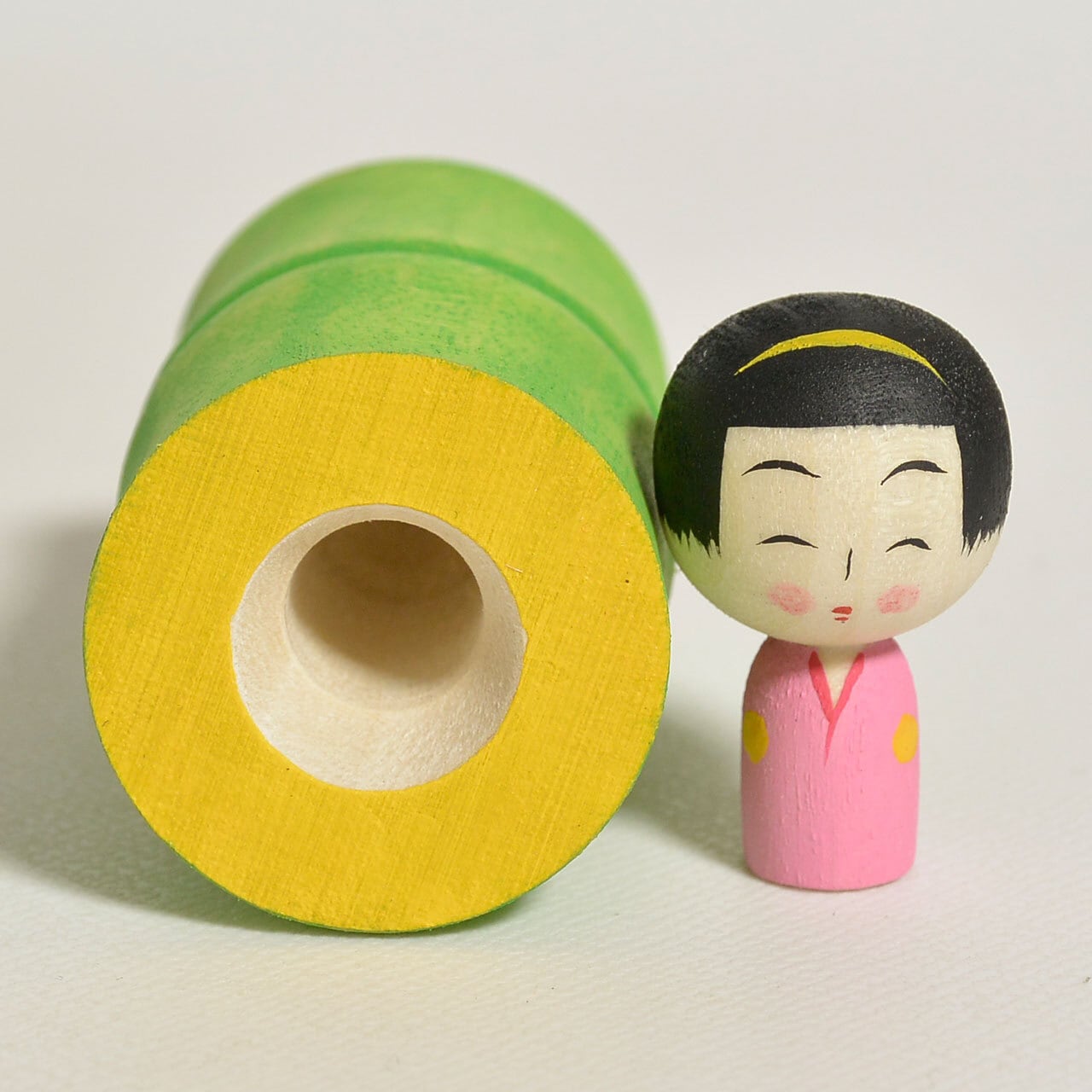 かぐや姫ちゃんこけし 約2寸 約6cm 鈴木明 工人（作並系）#2581