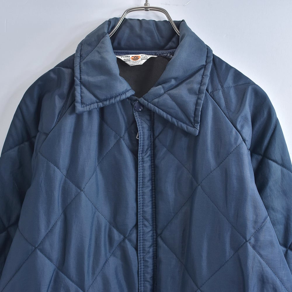 70~80s TOM CAT トムキャット キルティング ナイロンジャケット PRIDEジッパー ヴィンテージ ジャンパー ビンテージ メンズM相当