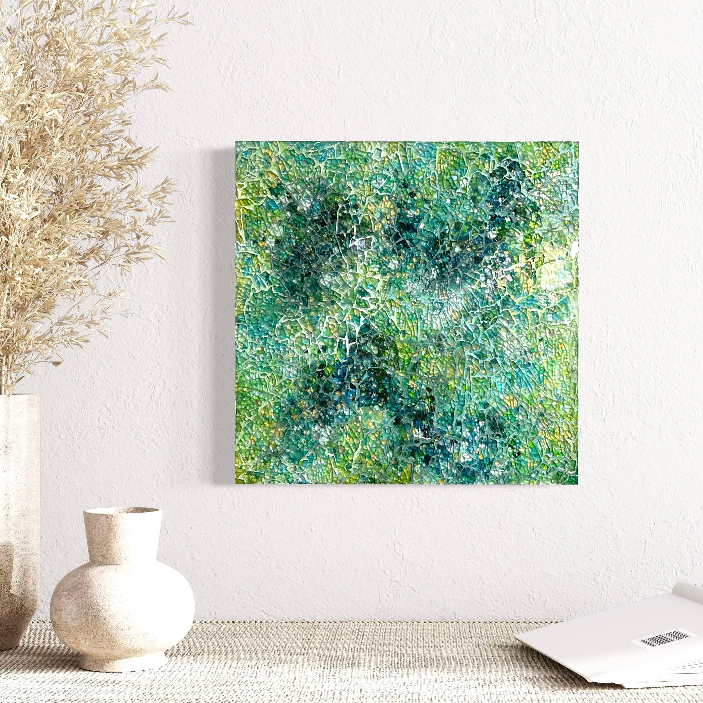風光る(かぜひかる)/ Shining Breeze（333mm×333mm） | Mayumi Kiryu