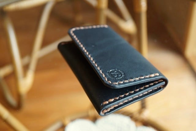 ブラック レザー 名刺入れ　9／21発送 92b4ff9d8c757622d6f105305a791f