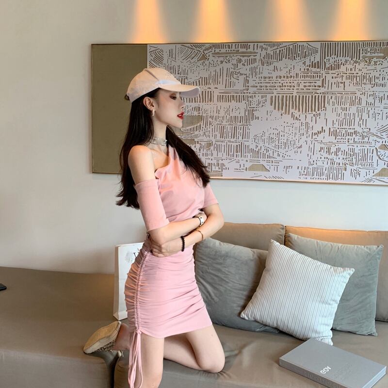 セクシーなミニ丈ワンピース ピンク 黒 1693 韓国レディースファッション通販tgy ティージーワイ セクシーなミニ丈ワンピース ピンク 黒 1693 韓国レディースファッション通販tgy ティージーワイ