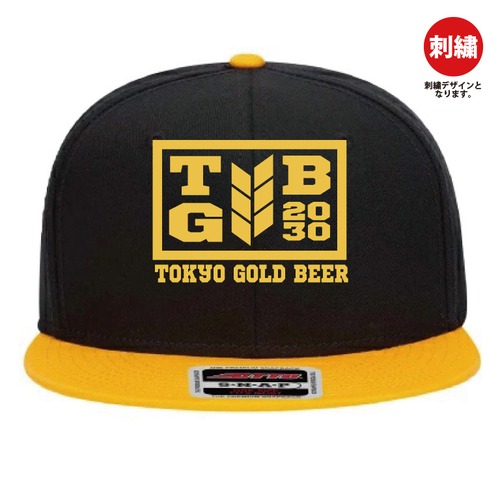 TOKYO GOLD BEER  Logo cap【Black×Yellow】