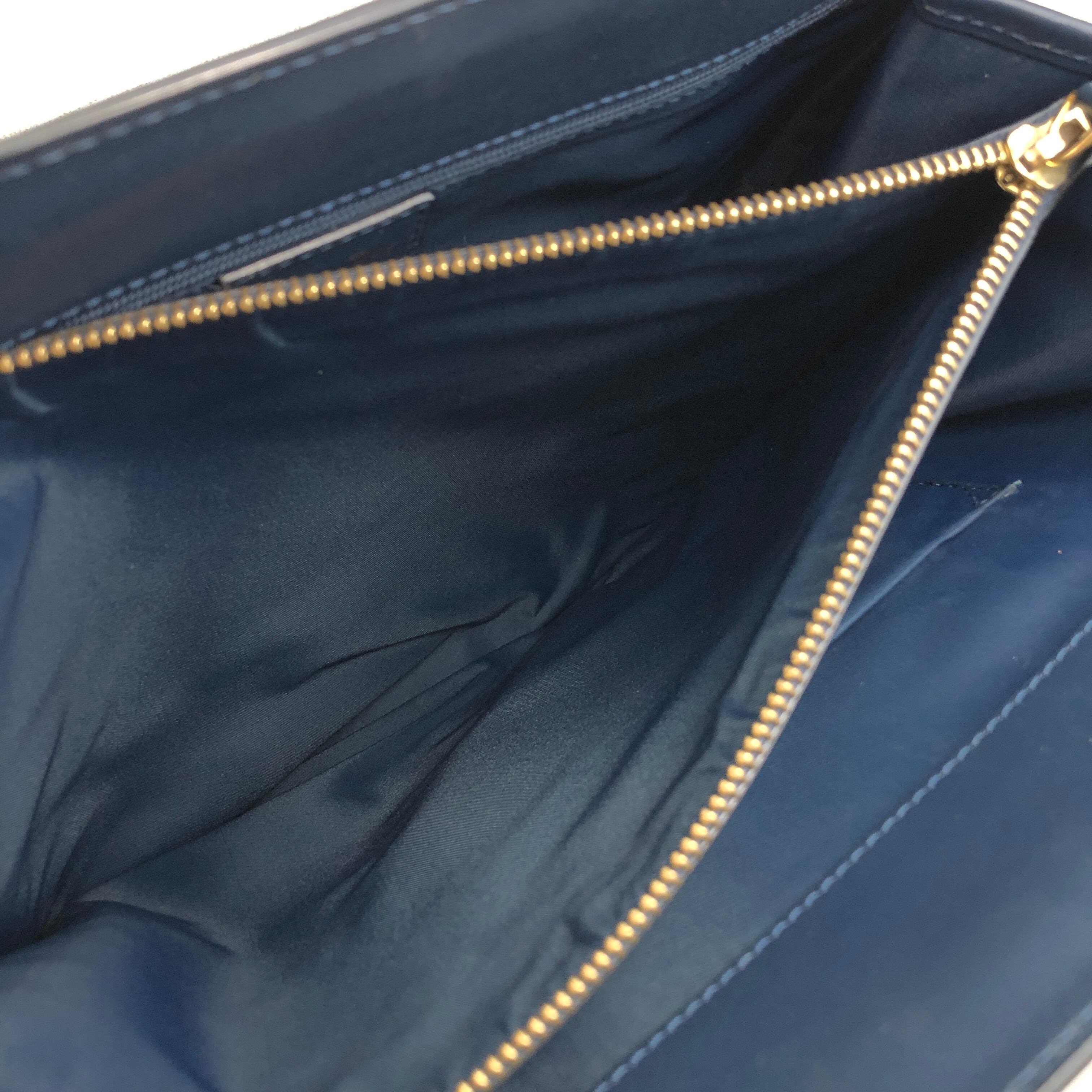 【希少】ヴィンテージ DIOR トロッター クラッチバッグ トート ネイビー Christian Dior】クリスチャンディオール トロッター トート