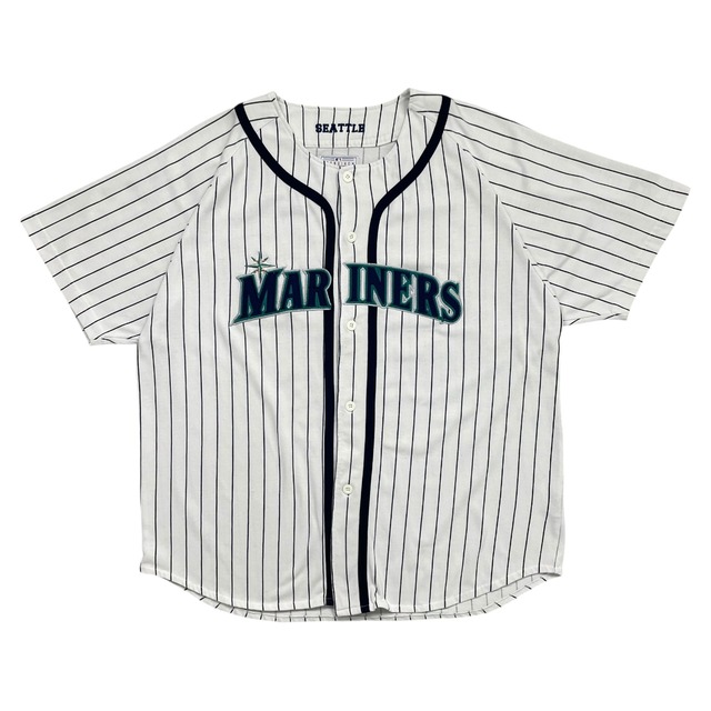 MLB SEATTLE MARINERS STARTER PINSTRIPE BASEBALL JERSEY SIZE XL (USED)
