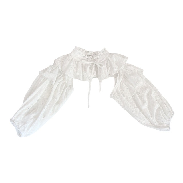 lace holder blouse/white