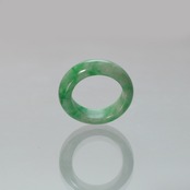 【13号】 ふんわり優しい色合いが美しい 翡翠くり抜き甲丸リング A貨翡翠 jd_rg2439　