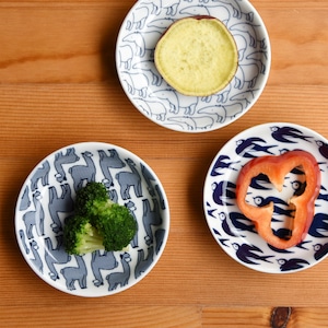 【波佐見焼】【natural69】【Janke】【豆皿】 動物柄 パターン柄 食器 北欧風 小皿 おしょうゆ皿 お手塩皿