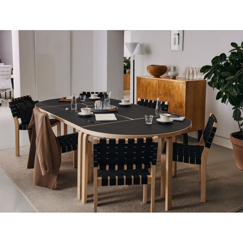 82A テーブル（150×85cm）ブラック リノリウム［ アルテック ］ | REAL